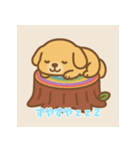 ゴールデンレトリバーかわいい仔犬スタンプ（個別スタンプ：3）