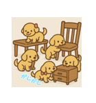 ゴールデンレトリバーかわいい仔犬スタンプ（個別スタンプ：7）