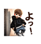 毎日使えるヤンキー風の男の子★日常（個別スタンプ：1）