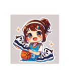 女子バスケットボール部キャラ（個別スタンプ：14）