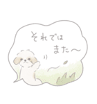 吹出しで一言シーズー/ゴールド/ショート（個別スタンプ：8）