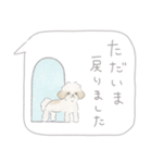 吹出しで一言シーズー/ゴールド/ショート（個別スタンプ：26）