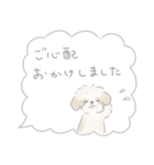 吹出しで一言シーズー/ゴールド/ショート（個別スタンプ：35）