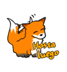 キツネの毎日使えるスタンプ（スペイン語）（個別スタンプ：19）