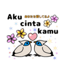 カンムリシロムク インドネシア語 日本語（個別スタンプ：20）
