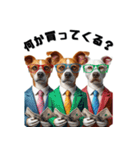 スーツ犬のビジネススタンプ（個別スタンプ：32）