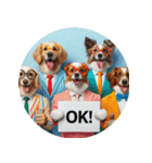 スーツ犬のビジネススタンプ（個別スタンプ：36）