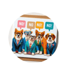 スーツ犬のビジネススタンプ（個別スタンプ：38）