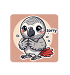 英語でヨウム（個別スタンプ：13）