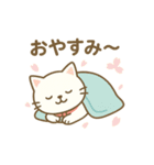癒しの白ねこ・春のあいさつスタンプ（個別スタンプ：3）