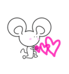 ？ねずみと！うさぎ【LOVE】【恋人】（個別スタンプ：3）