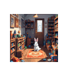 白いウサギの日常9（個別スタンプ：4）