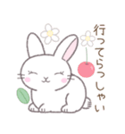 【春】毎日使える敬語☆白うさぎ（個別スタンプ：18）
