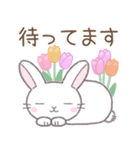【春】毎日使える敬語☆白うさぎ（個別スタンプ：20）
