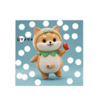 可愛い着ぐるみ豆柴シリーズ（個別スタンプ：4）