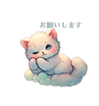 猫ちゃんフワフワスタンプ（個別スタンプ：3）