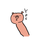 虚無顔の豚（個別スタンプ：3）