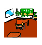 勉強に熱心な文房具たち1（個別スタンプ：3）