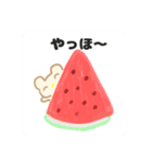 ちびくまとにゃー夏（個別スタンプ：1）