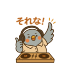 ごきげんなDJのハトさん♪（個別スタンプ：3）