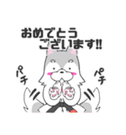 ゆるっと柔術ウルフ 黒帯さんのおめでとう（個別スタンプ：2）