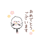 桜色シマエナガの春に使いやすいスタンプ（個別スタンプ：6）