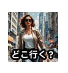 様子のおかしい筋肉美女（個別スタンプ：28）