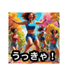 様子のおかしい筋肉美女（個別スタンプ：40）
