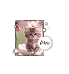 可愛い子猫桜色（個別スタンプ：2）