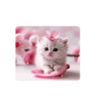 可愛い子猫桜色（個別スタンプ：6）