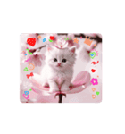 可愛い子猫桜色（個別スタンプ：7）