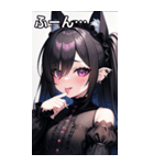 じめっと憂鬱に眼隠れヤンデレ女の子（個別スタンプ：38）