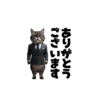 【敬語】スーツを着た猫たち（個別スタンプ：13）