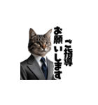 【敬語】スーツを着た猫たち（個別スタンプ：22）