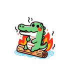 いたずらワニ兄弟（個別スタンプ：9）