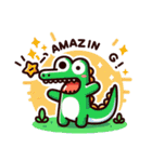 いたずらワニ兄弟（個別スタンプ：18）