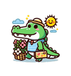 いたずらワニ兄弟（個別スタンプ：21）
