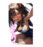 ゆるふわ猫ガールちゃん 水兵コスVer BIG（個別スタンプ：5）