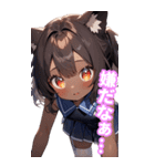 ゆるふわ猫ガールちゃん 水兵コスVer BIG（個別スタンプ：11）