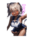 ゆるふわ猫ガールちゃん 水兵コスVer BIG（個別スタンプ：21）