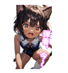 ゆるふわ猫ガールちゃん 水兵コスVer BIG（個別スタンプ：22）