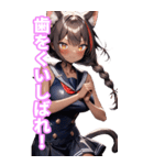 ゆるふわ猫ガールちゃん 水兵コスVer BIG（個別スタンプ：27）