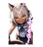 ゆるふわ猫ガールちゃん 水兵コスVer BIG（個別スタンプ：29）