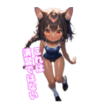 ゆるふわ猫ガールちゃん 水兵コスVer BIG（個別スタンプ：32）