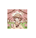春、さくらといっしょ（個別スタンプ：1）