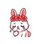 さくらうさぎのごあいさつスタンプ（個別スタンプ：10）