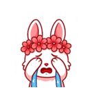 さくらうさぎのごあいさつスタンプ（個別スタンプ：20）