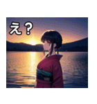 和風 女の子（個別スタンプ：19）