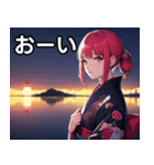 和風 女の子（個別スタンプ：31）