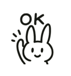 Nの白うさぎスタンプ1（個別スタンプ：1）